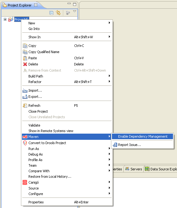 enableDependencyManagement