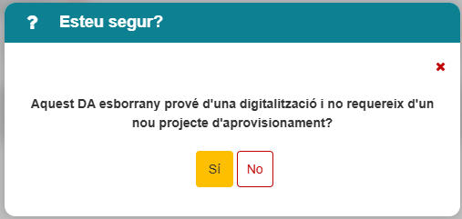 Avís en passar un DA d&rsquo;Esborrany a Publicat