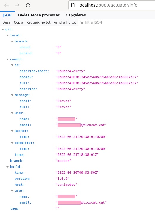 Actuator info amb Plugin commit Git