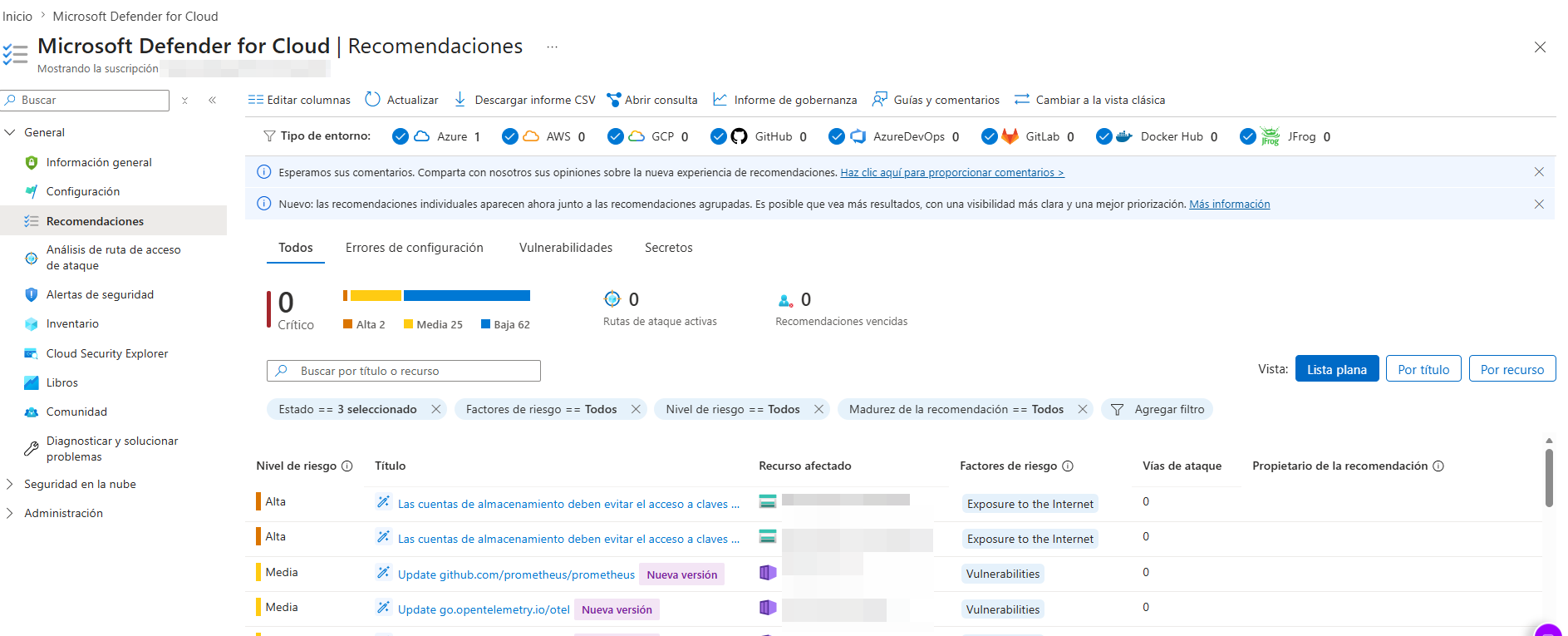 Microsoft Defender for Cloud | Recomanacions