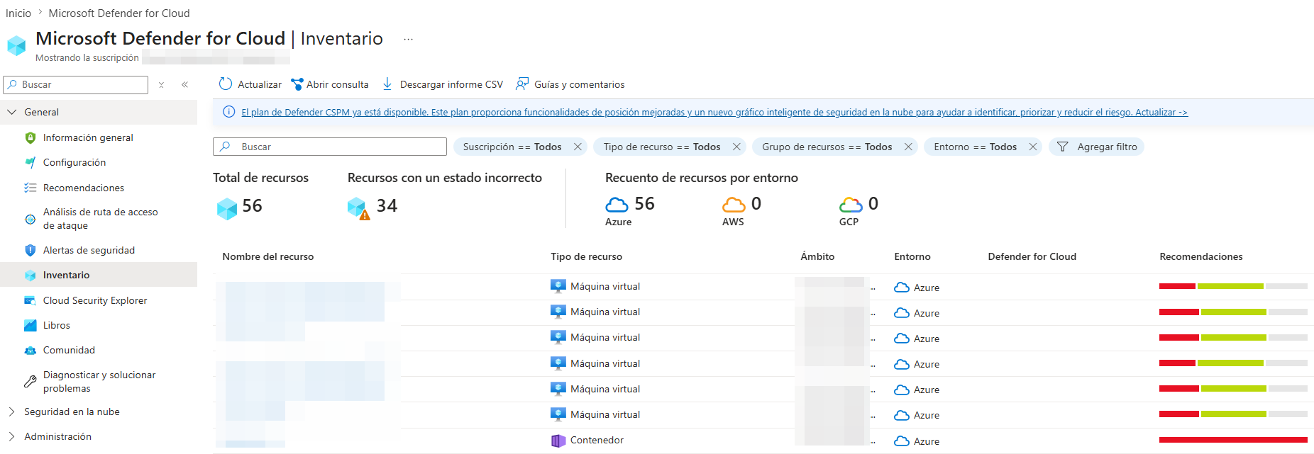 Microsoft Defender for Cloud | Inventari